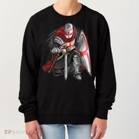 Kneeling Templar Knight Temple Cross Medieval Crusador  Women's Sweatshirt thumb 0