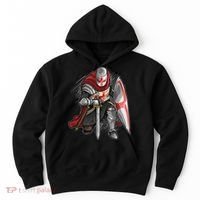 Kneeling Templar Knight Temple Cross Medieval Crusador  Hoodie thumb 0