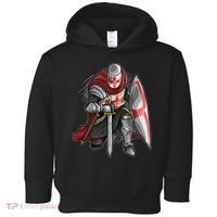 Kneeling Templar Knight Temple Cross Medieval Crusador  Toddler Hoodie thumb 0