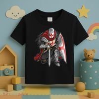 Kneeling Templar Knight Temple Cross Medieval Crusador  Toddler T-Shirt thumb 3