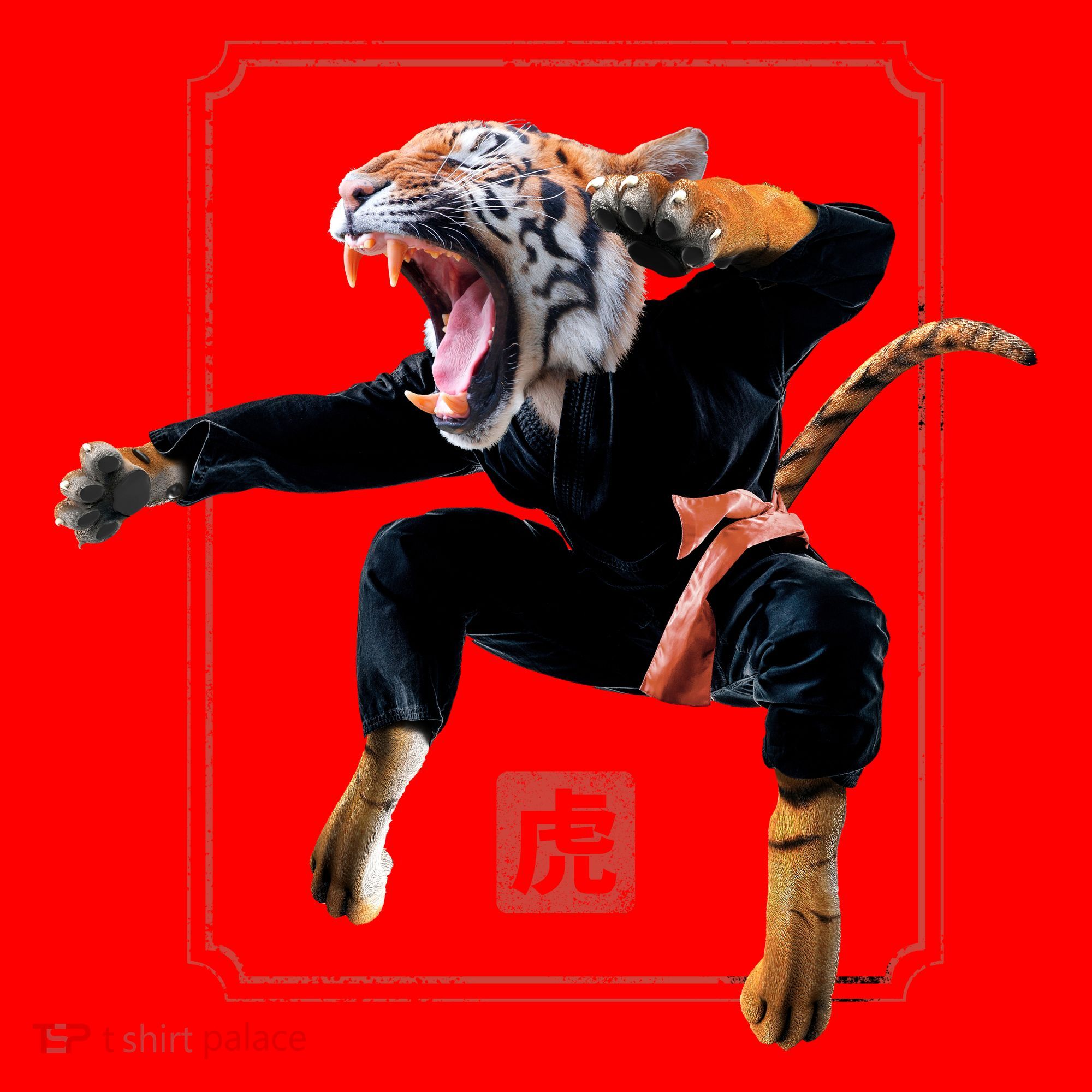 Kungfu Tiger Santa Hat
