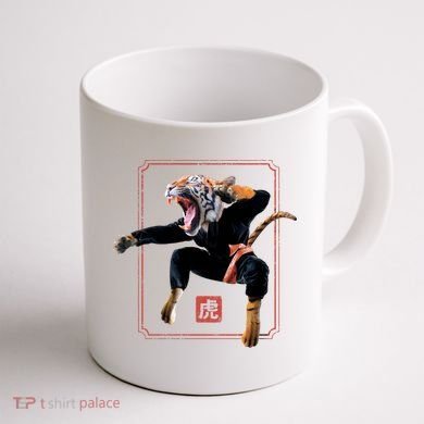 Kungfu Tiger Coffee Mug back