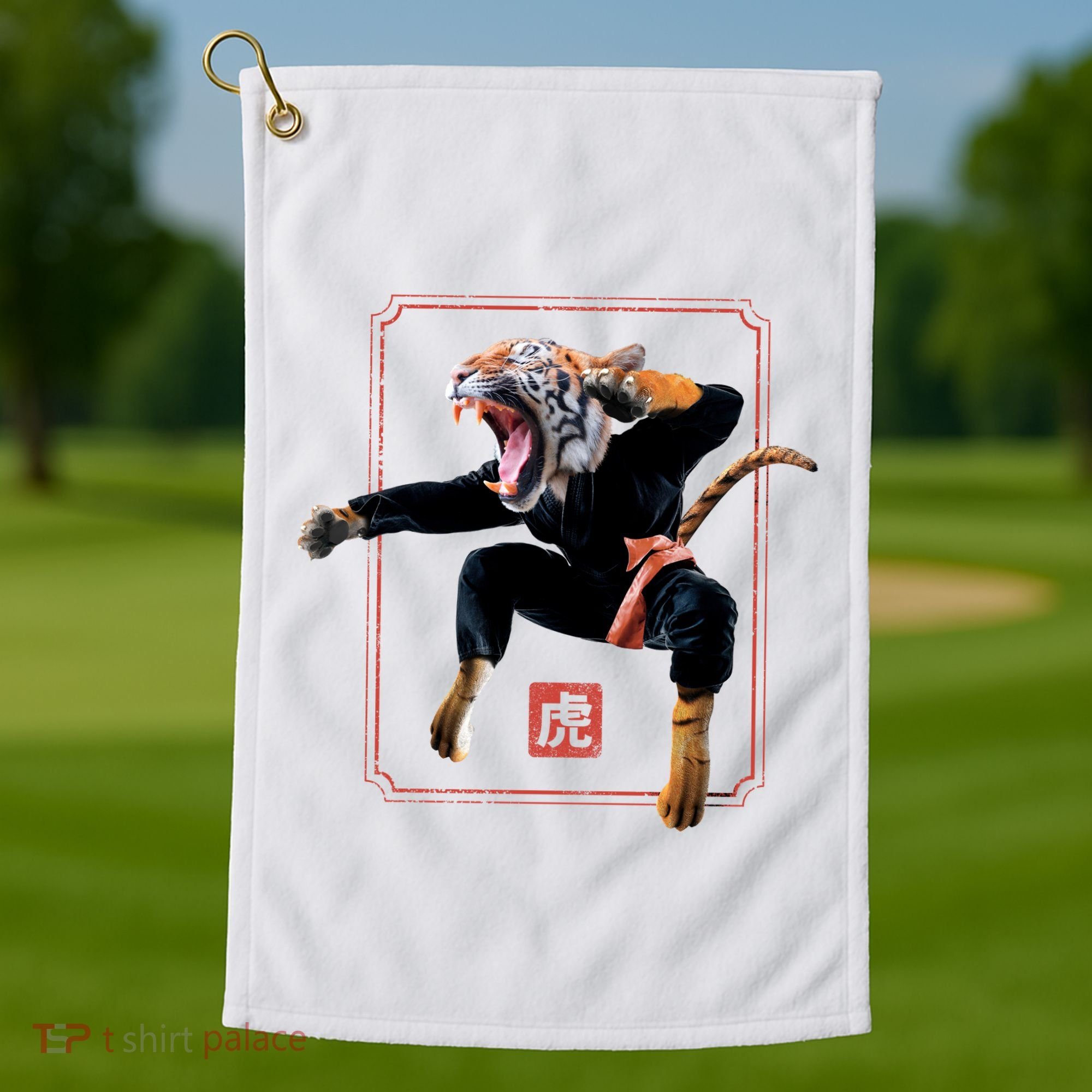 Kungfu Tiger Golf Towel