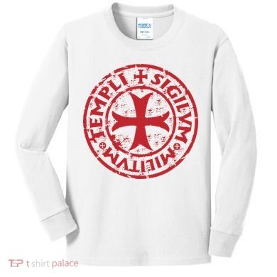 Knights Templar Kids Long Sleeve Shirt