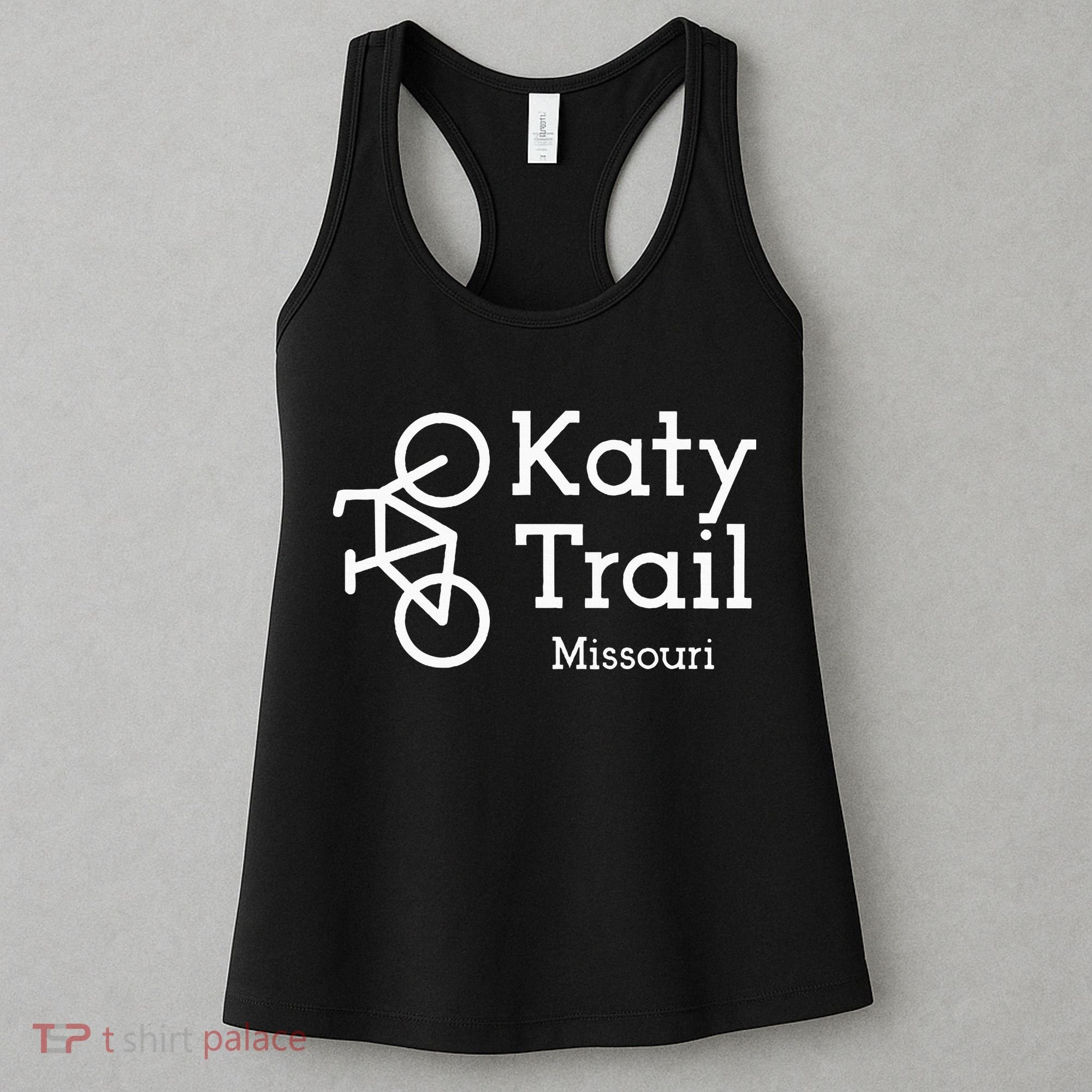 Katy Trail Missouri Biker Cyclist Wo Women's Tank Top
