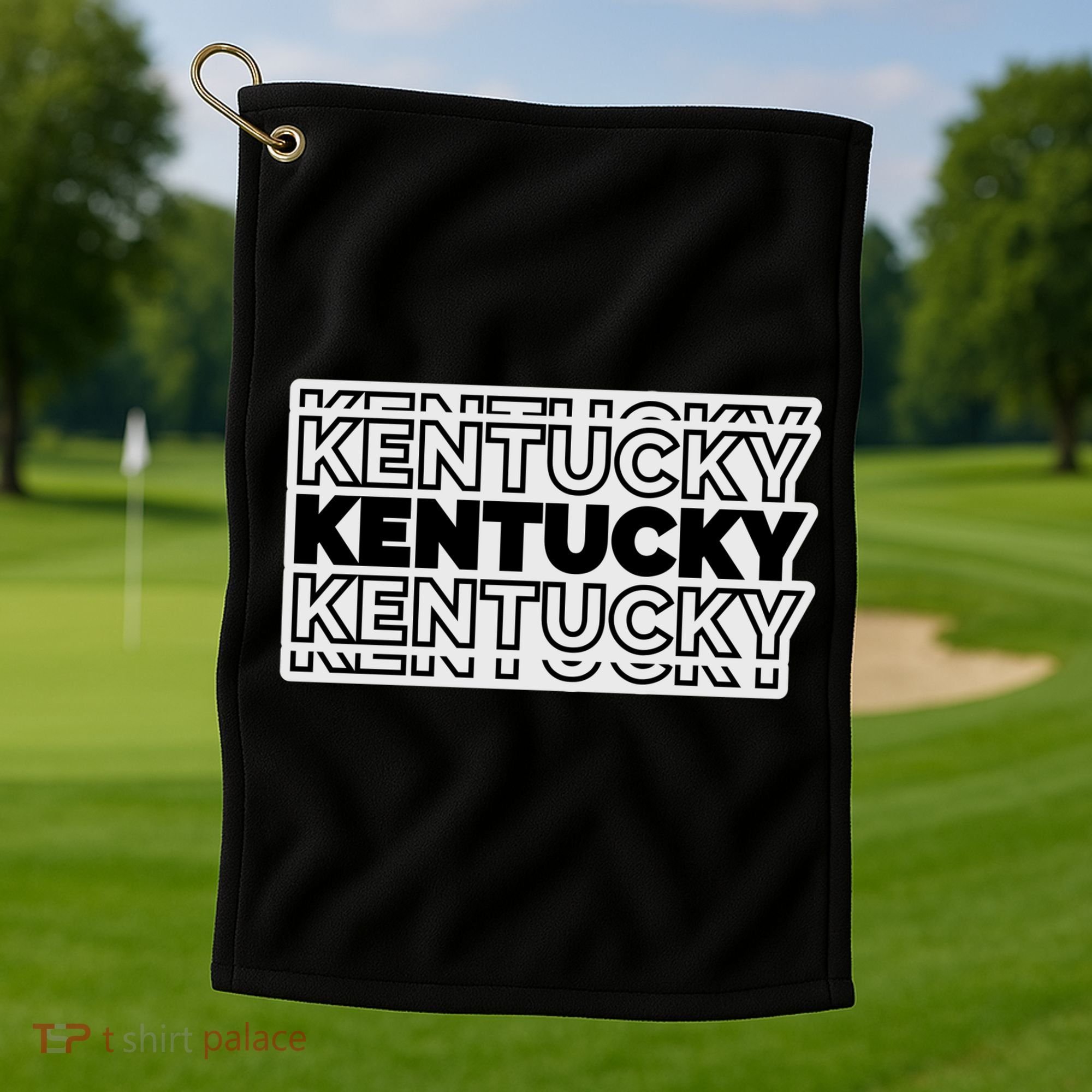 Kentucky Typography Mashup Golf Towel