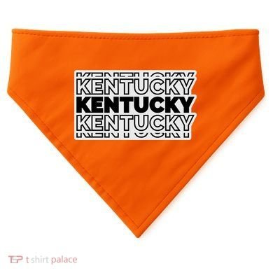 Kentucky Typography Mashup USA-Made Doggie Bandana