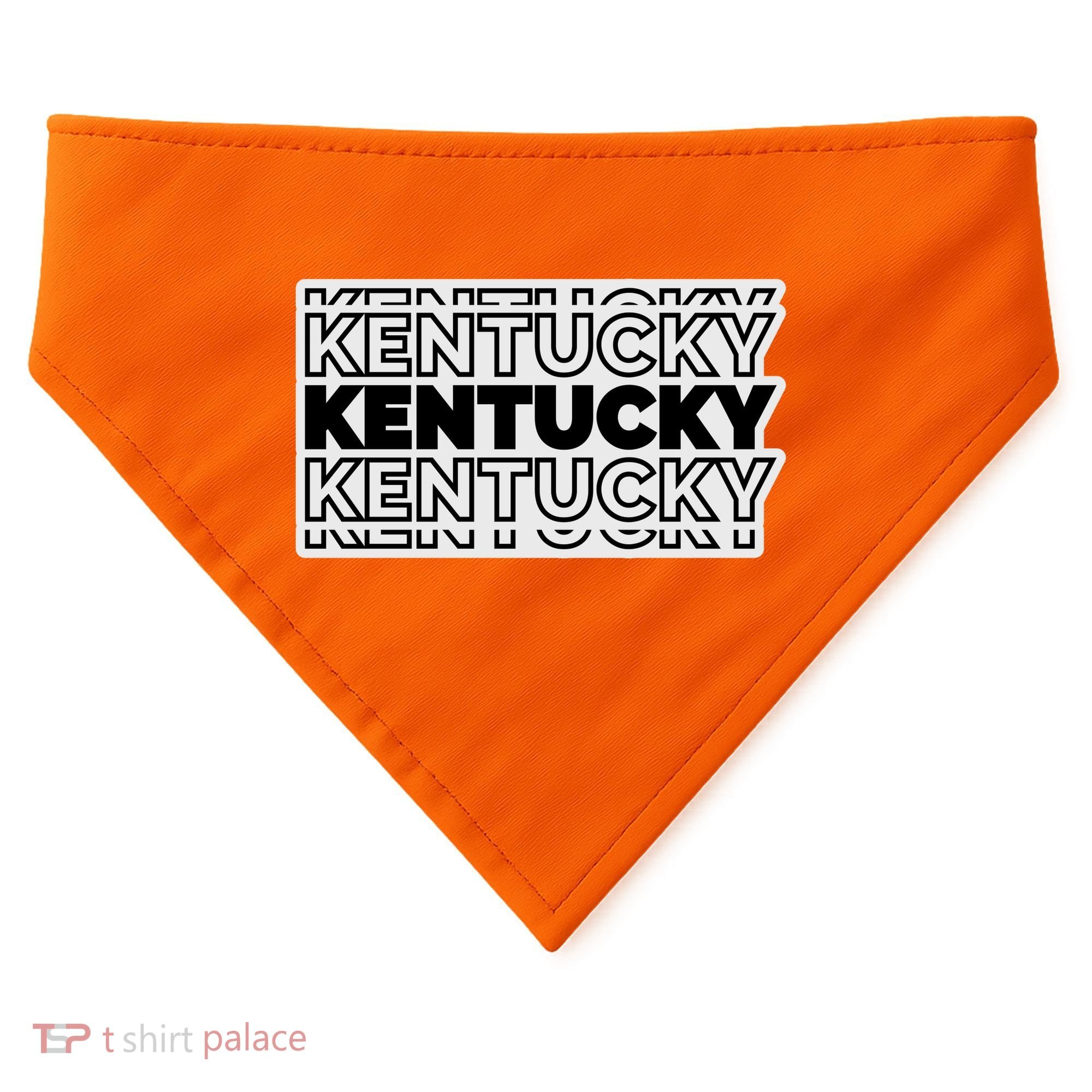 Kentucky Typography Mashup USA-Made Doggie Bandana