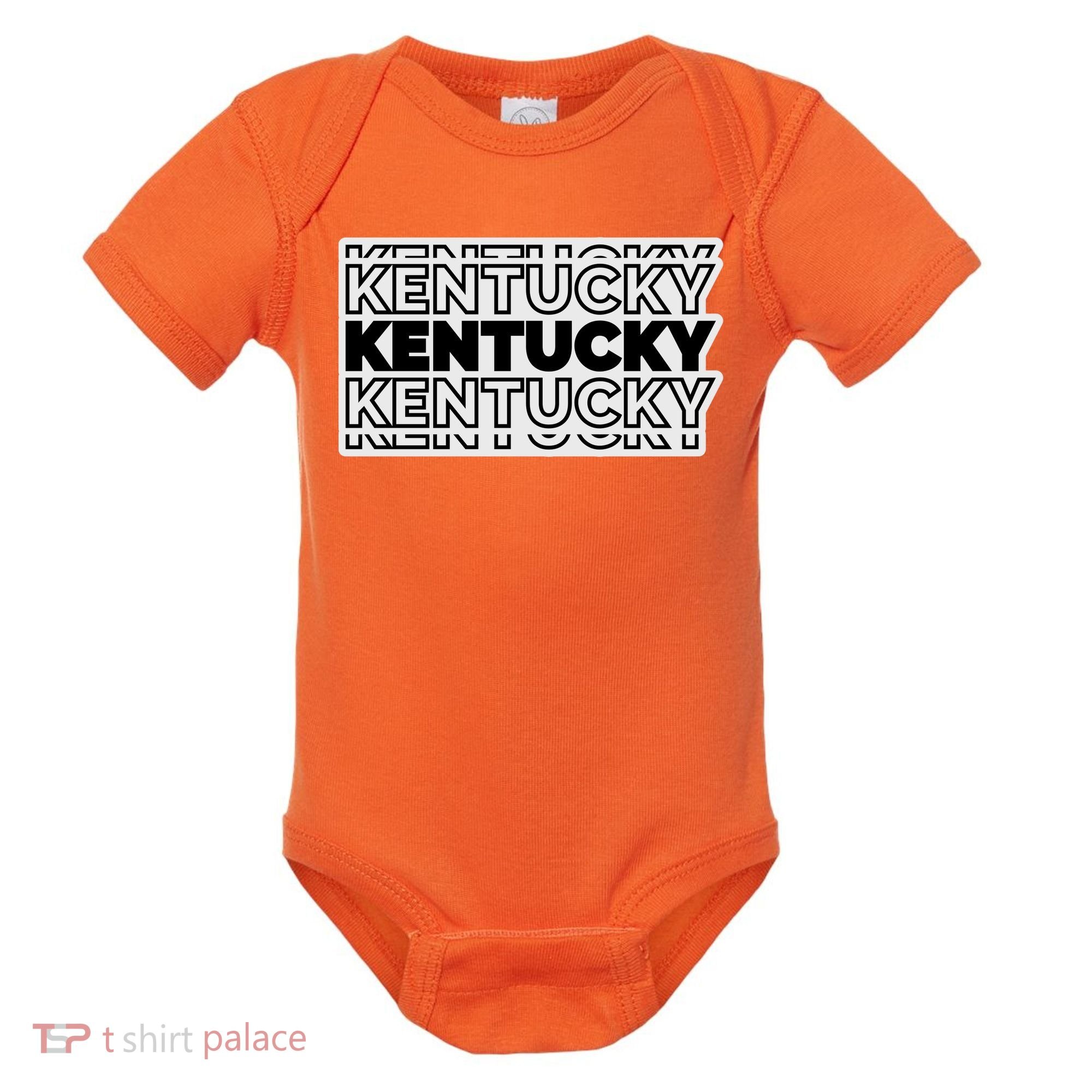 Kentucky Typography Mashup Baby Bodysuit