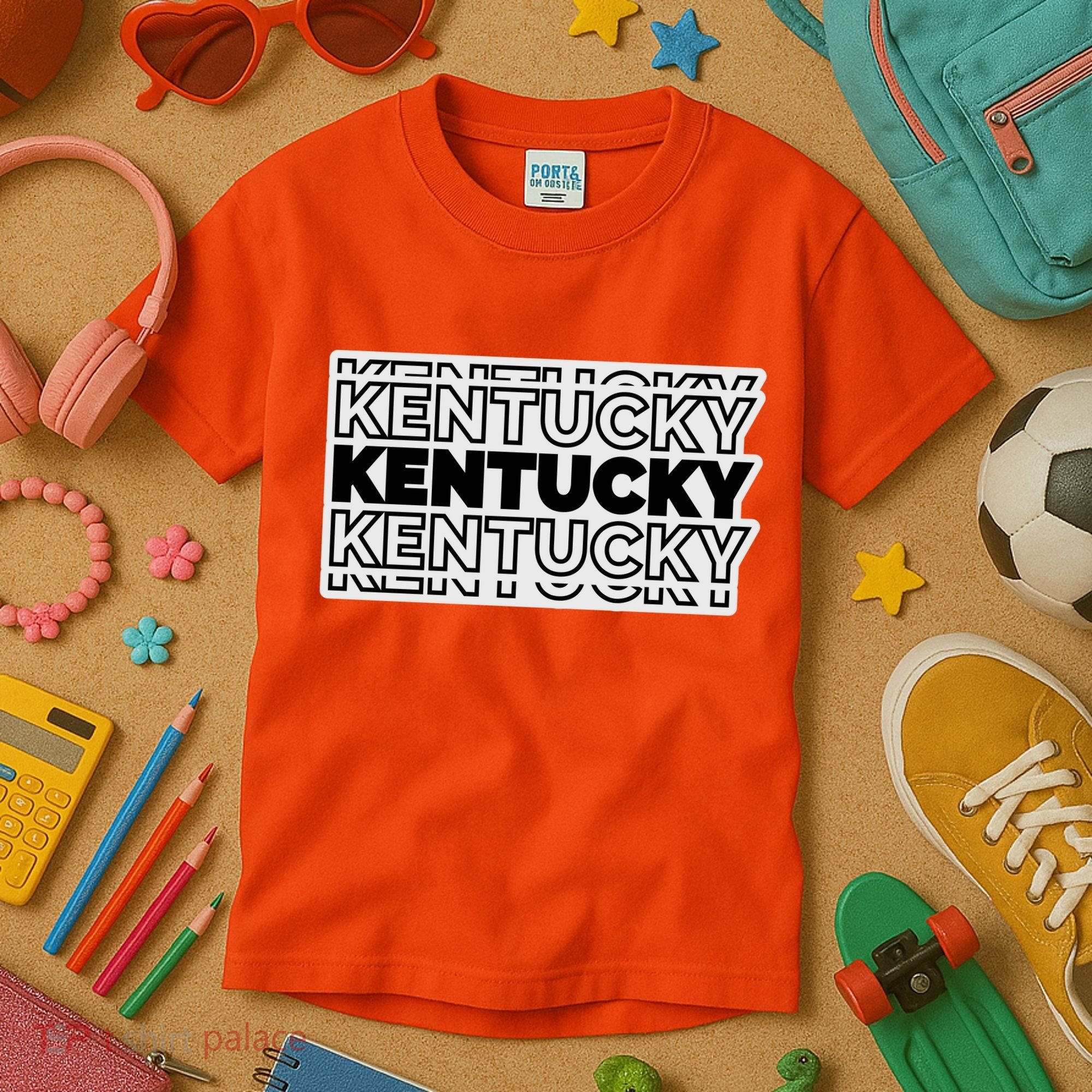 Kentucky Typography Mashup Kids T-Shirt