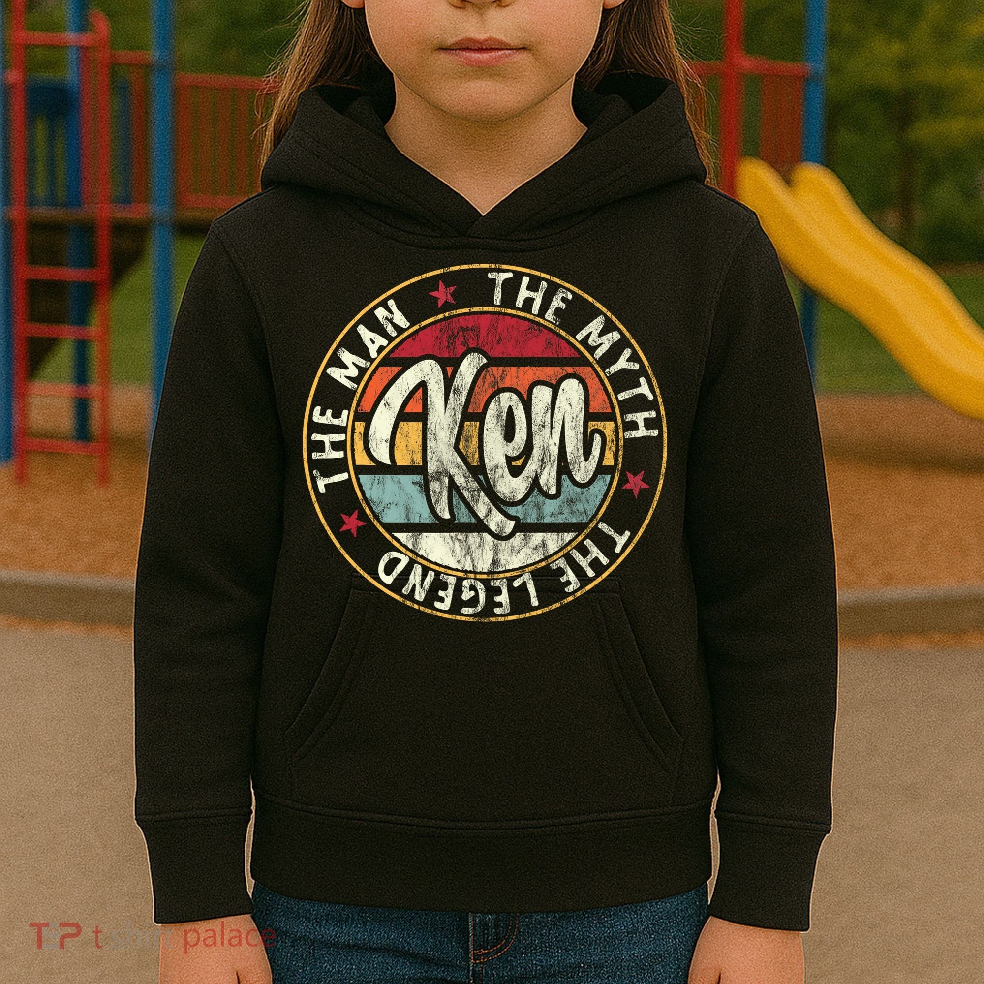 Ken The Man The Myth The Legend First Name Ken Kids Hoodie