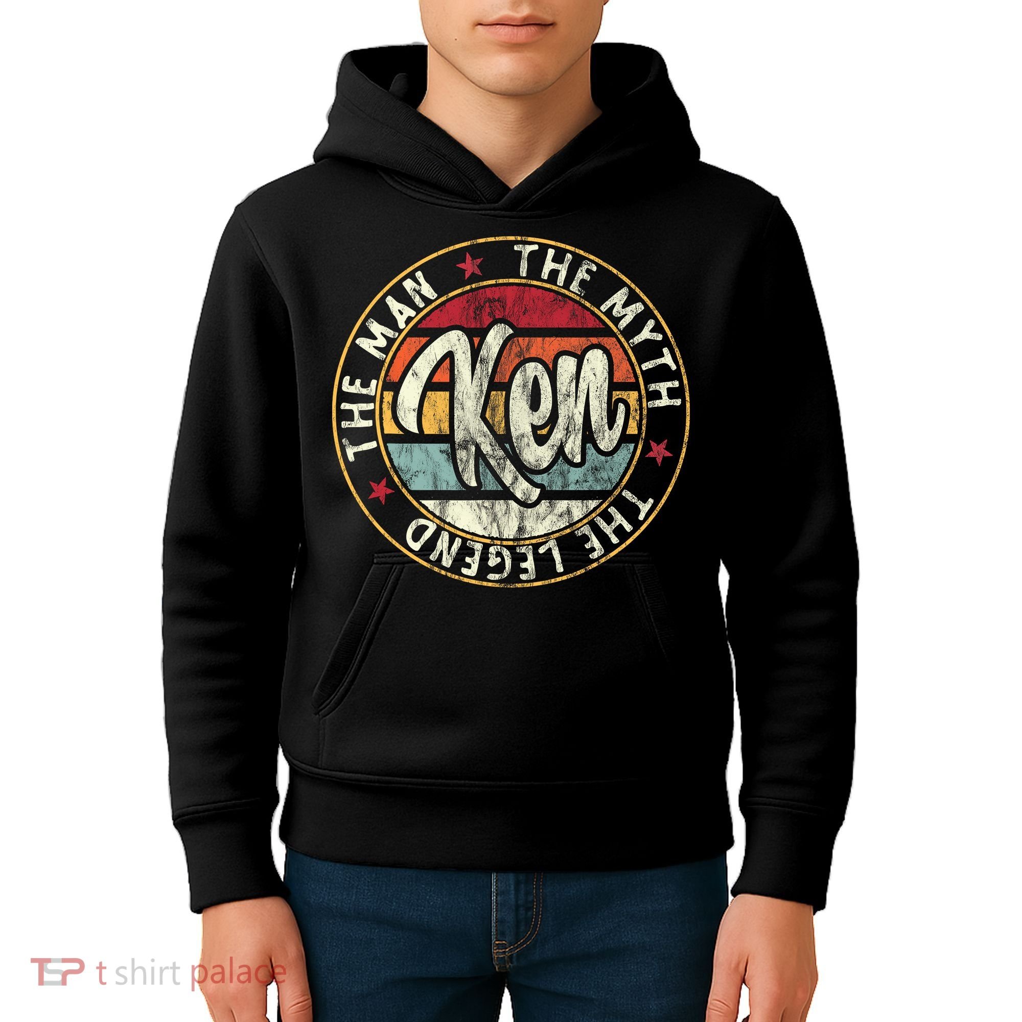 Ken The Man The Myth The Legend First Name Ken Kids Hoodie