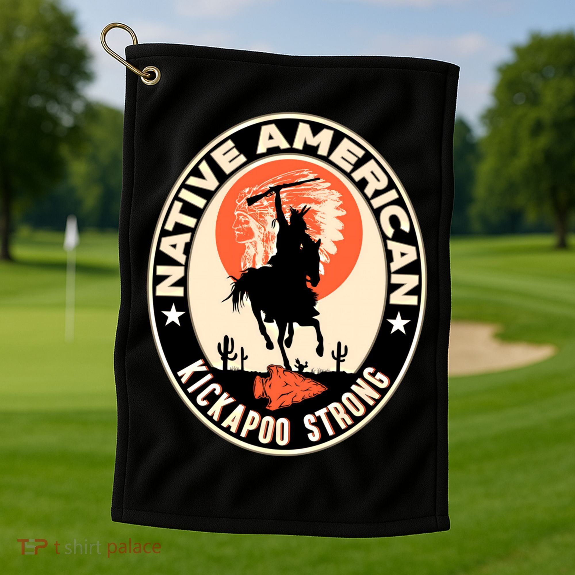 Kickapoo Tribe Native American Indian Pride Strong Gift Golf Towel