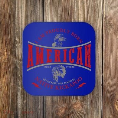 Kickapoo Tribe Native American Indian Strong Pride Retro Cute Gift Coaster