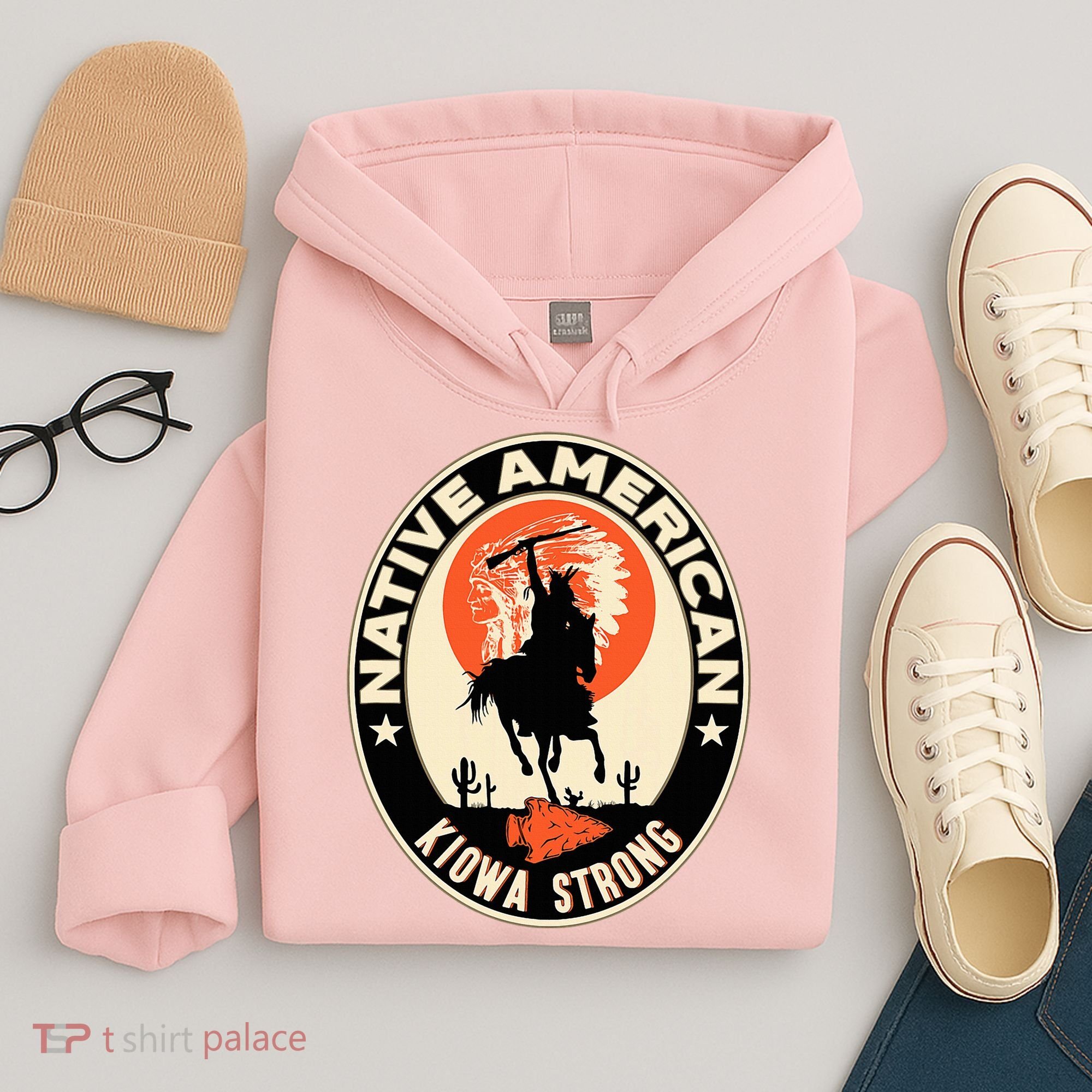Kiowa Tribe Native American Indian Pride Strong Hoodie