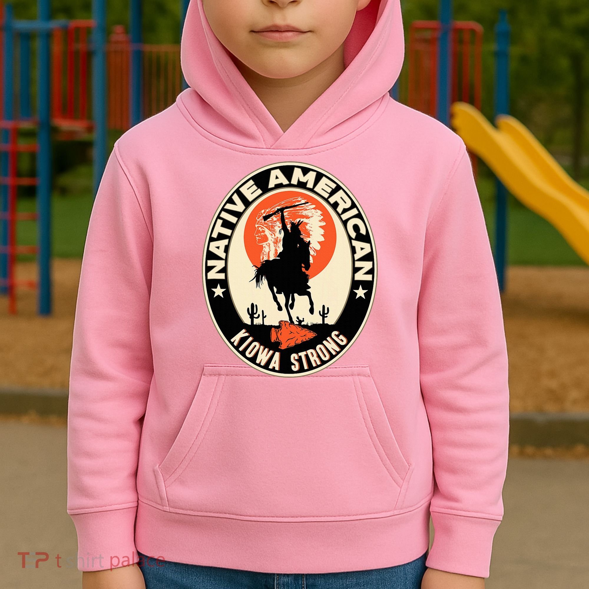 Kiowa Tribe Native American Indian Pride Strong Kids Hoodie