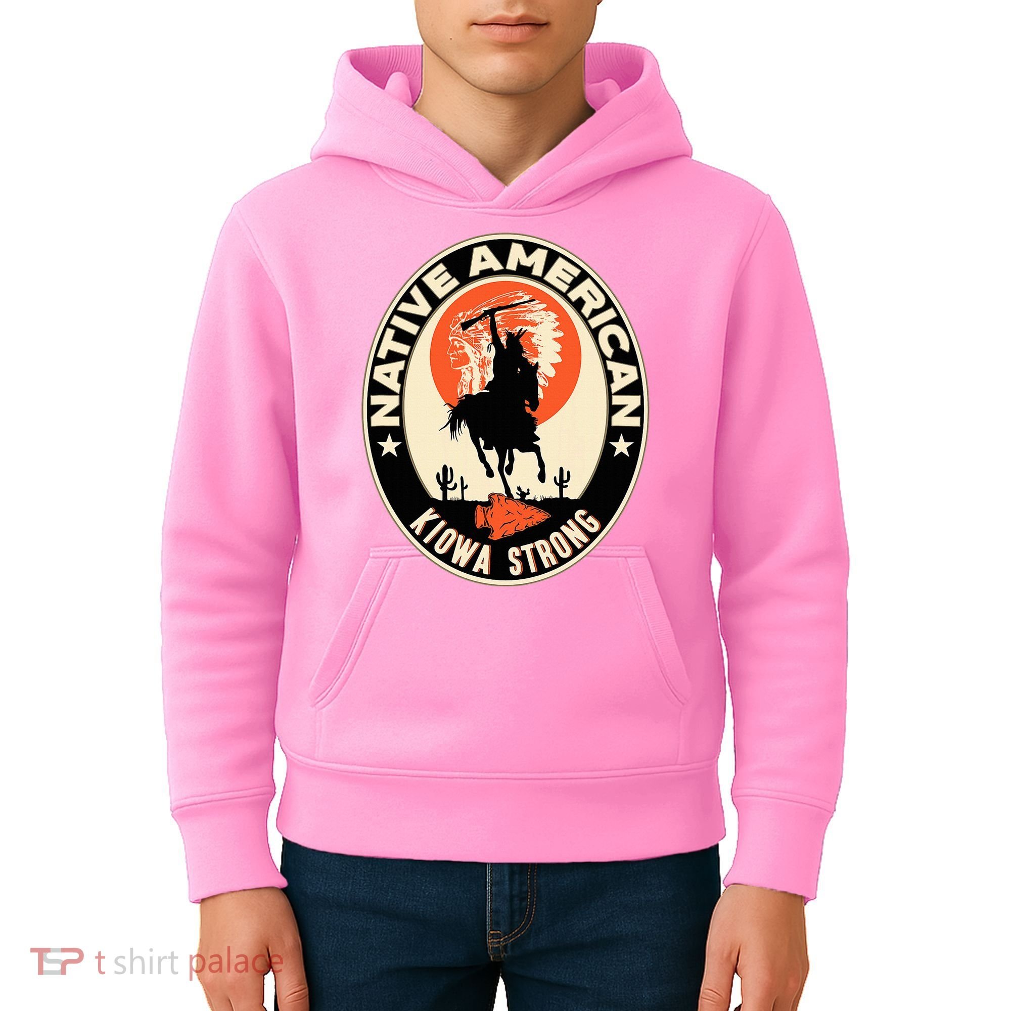 Kiowa Tribe Native American Indian Pride Strong Kids Hoodie