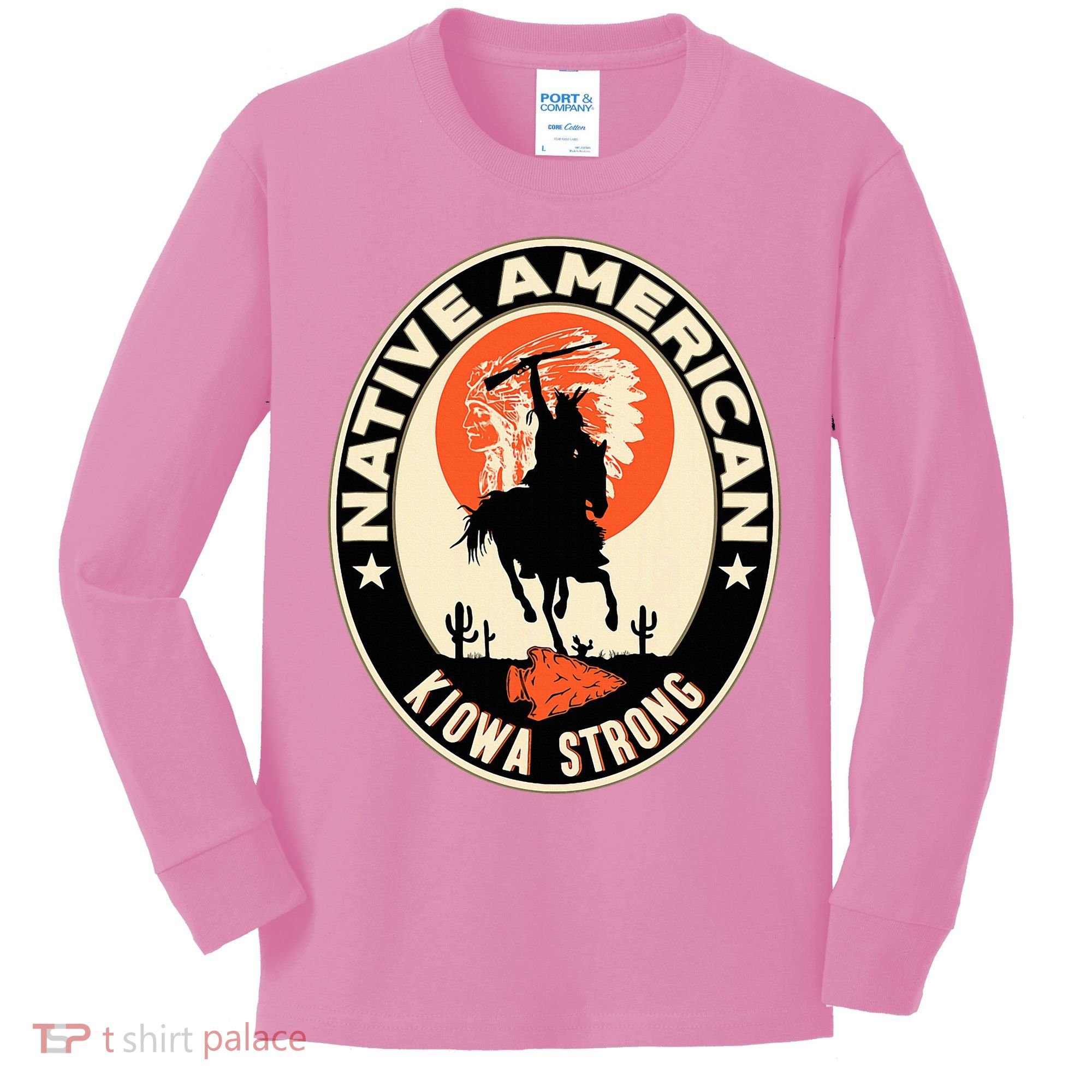 Kiowa Tribe Native American Indian Pride Strong Kids Long Sleeve Shirt