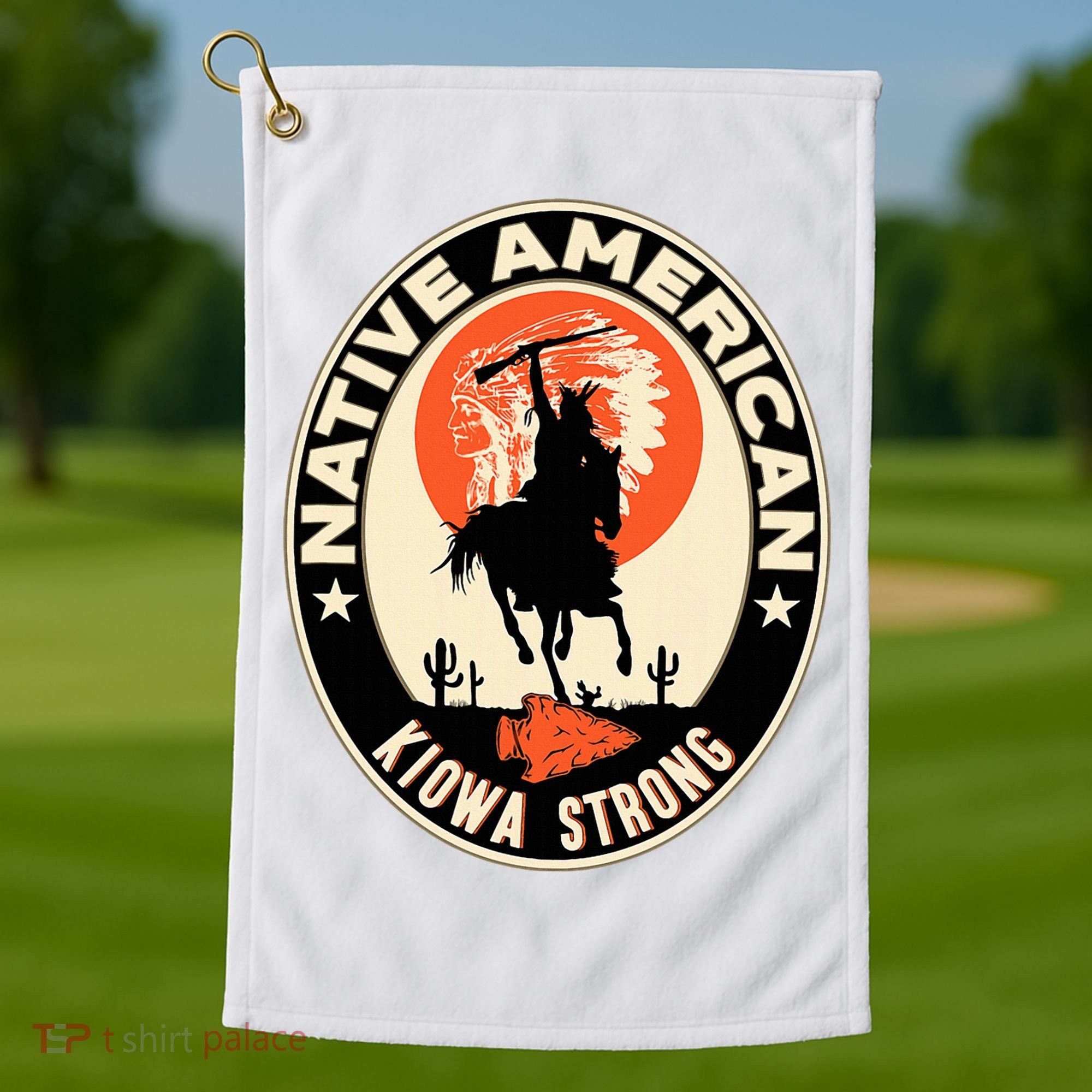 Kiowa Tribe Native American Indian Pride Strong Golf Towel