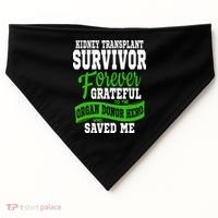 Kidney Transplant Organ Recipient Survivor Gift USA-Made Doggie Bandana thumb 0