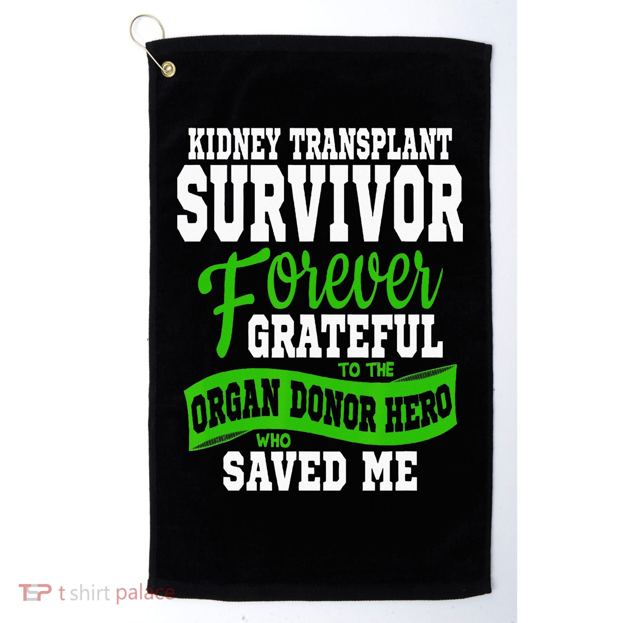 Kidney Transplant Organ Recipient Survivor Gift Golf Towel