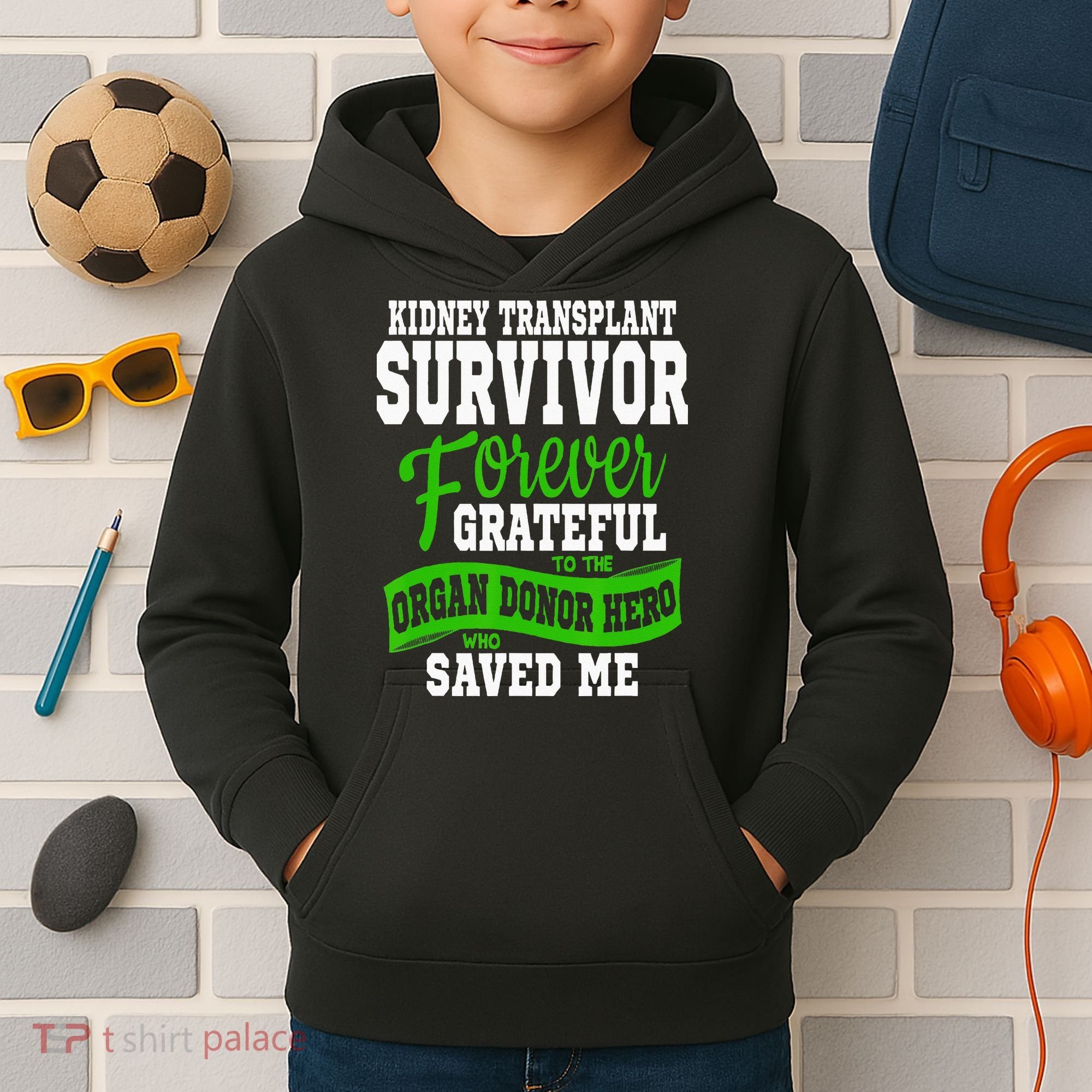 Kidney Transplant Organ Recipient Survivor Gift Kids Hoodie