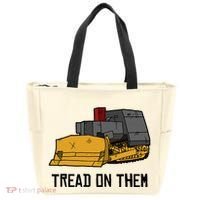 Killdozer Tread On Them Modified Bulldozer Tank Tote Bag thumb 0