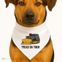 Killdozer Tread On Them Modified Bulldozer Tank USA-Made Doggie Bandana thumb 1