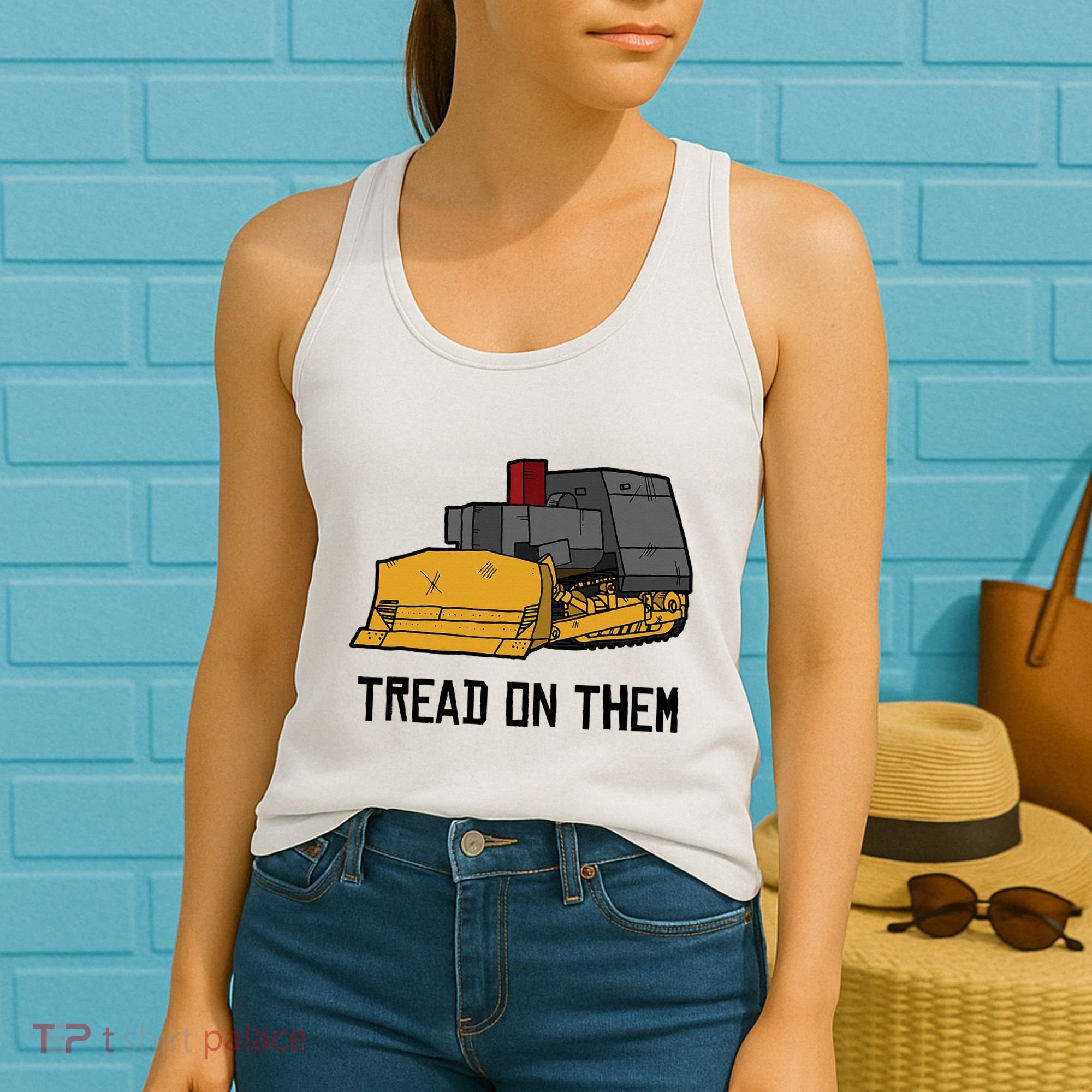 Killdozer Tread On Them Modified Bulldozer Tank Women's Tank Top