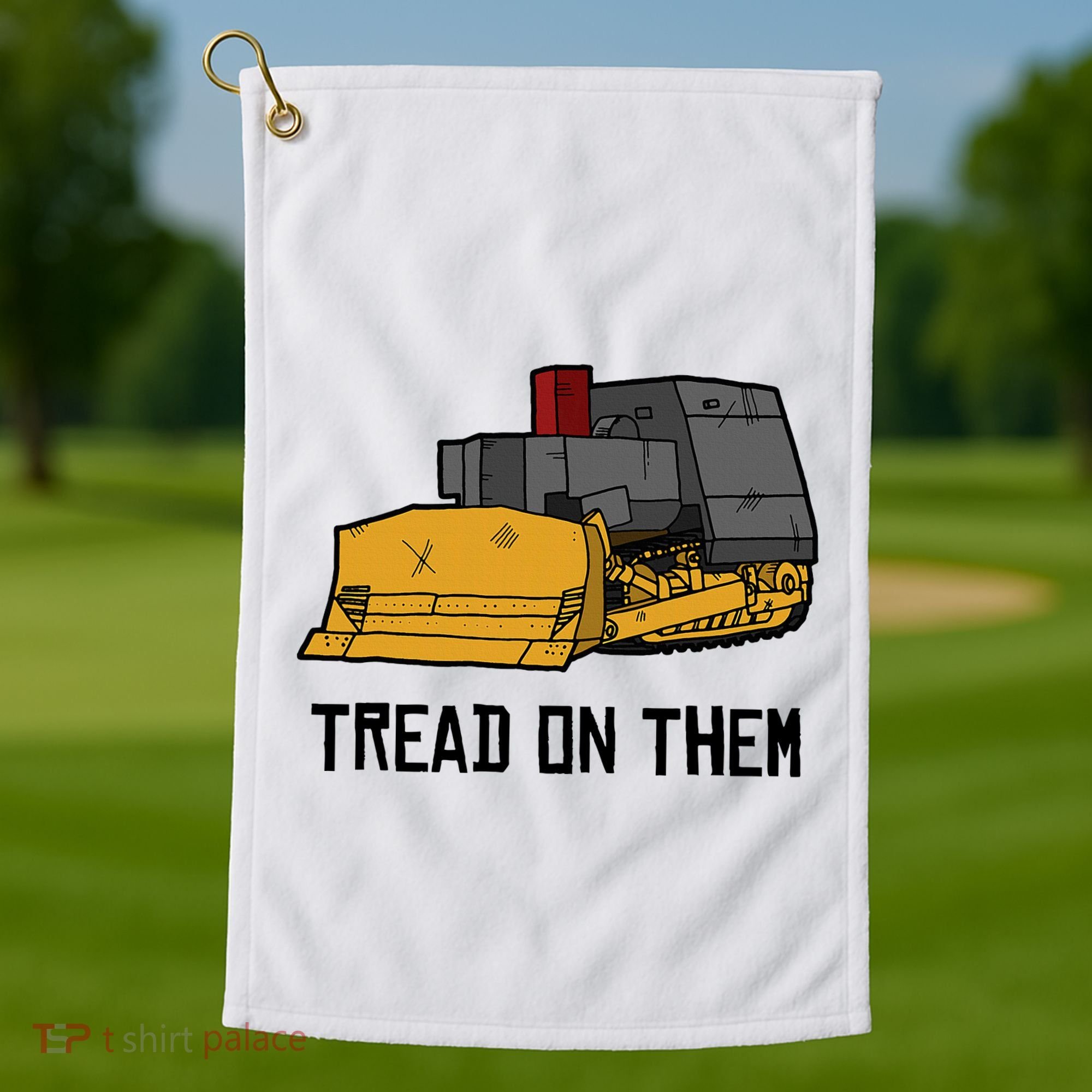 Killdozer Tread On Them Modified Bulldozer Tank Golf Towel
