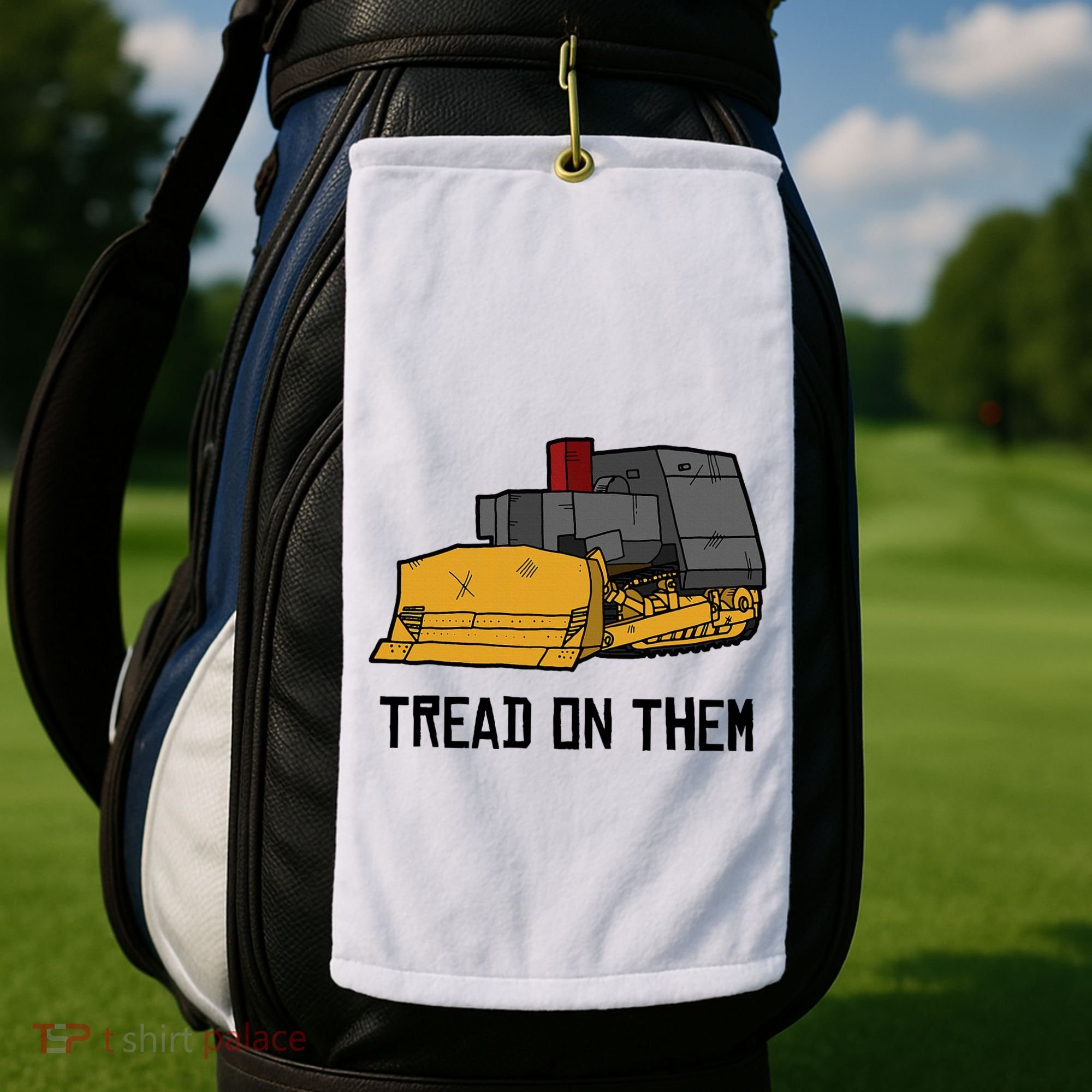 Killdozer Tread On Them Modified Bulldozer Tank Golf Towel