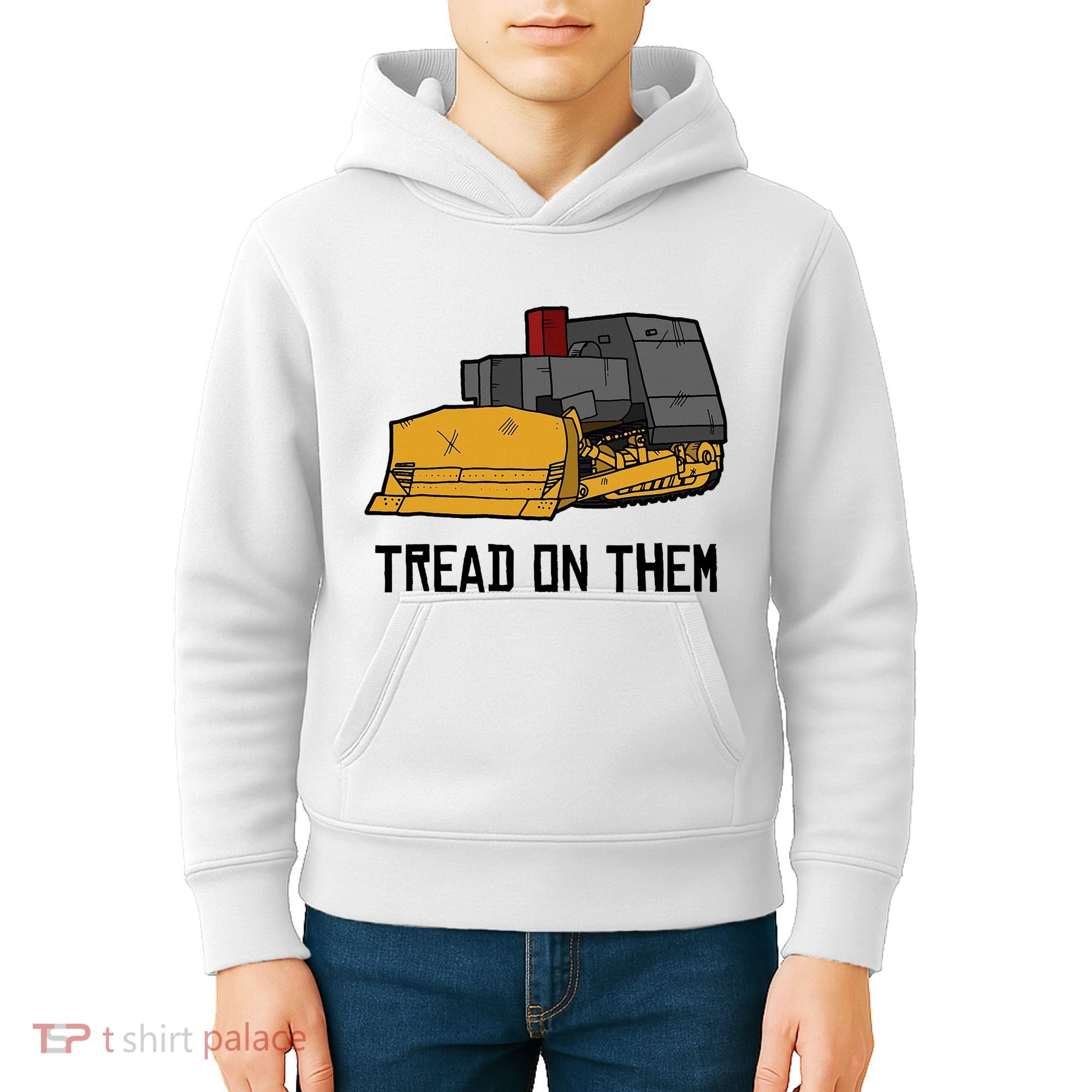 Killdozer Tread On Them Modified Bulldozer Tank Kids Hoodie