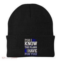Know The Plans For You Juvenile Arthritis Awareness Beanie thumb 0