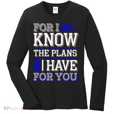 Know The Plans For You Juvenile Arthritis Awareness Women's Long Sleeve Shirt