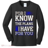 Know The Plans For You Juvenile Arthritis Awareness Kids Long Sleeve Shirt thumb 0