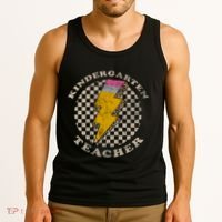 Kindergarten Teacher Retro Kinder Crew Back To School Tank Top thumb 3