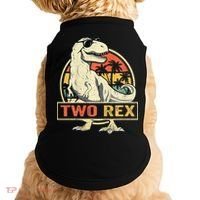 Kids Two Rex 2nd Birthday Gift Second Dinosaur 2 Year Old Doggie Tank thumb 0