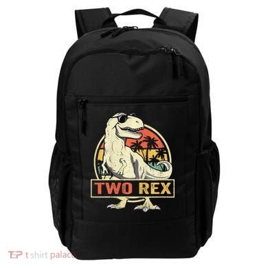 Kids Two Rex 2nd Birthday Gift Second Dinosaur 2 Year Old Backpack