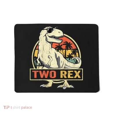 Kids Two Rex 2nd Birthday Gift Second Dinosaur 2 Year Old Mousepad