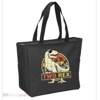 Kids Two Rex 2nd Birthday Gift Second Dinosaur 2 Year Old Tote Bag thumb 2