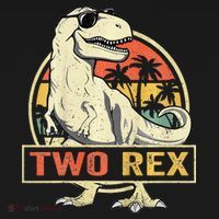 Kids Two Rex 2nd Birthday Gift Second Dinosaur 2 Year Old Tote Bag thumb 4
