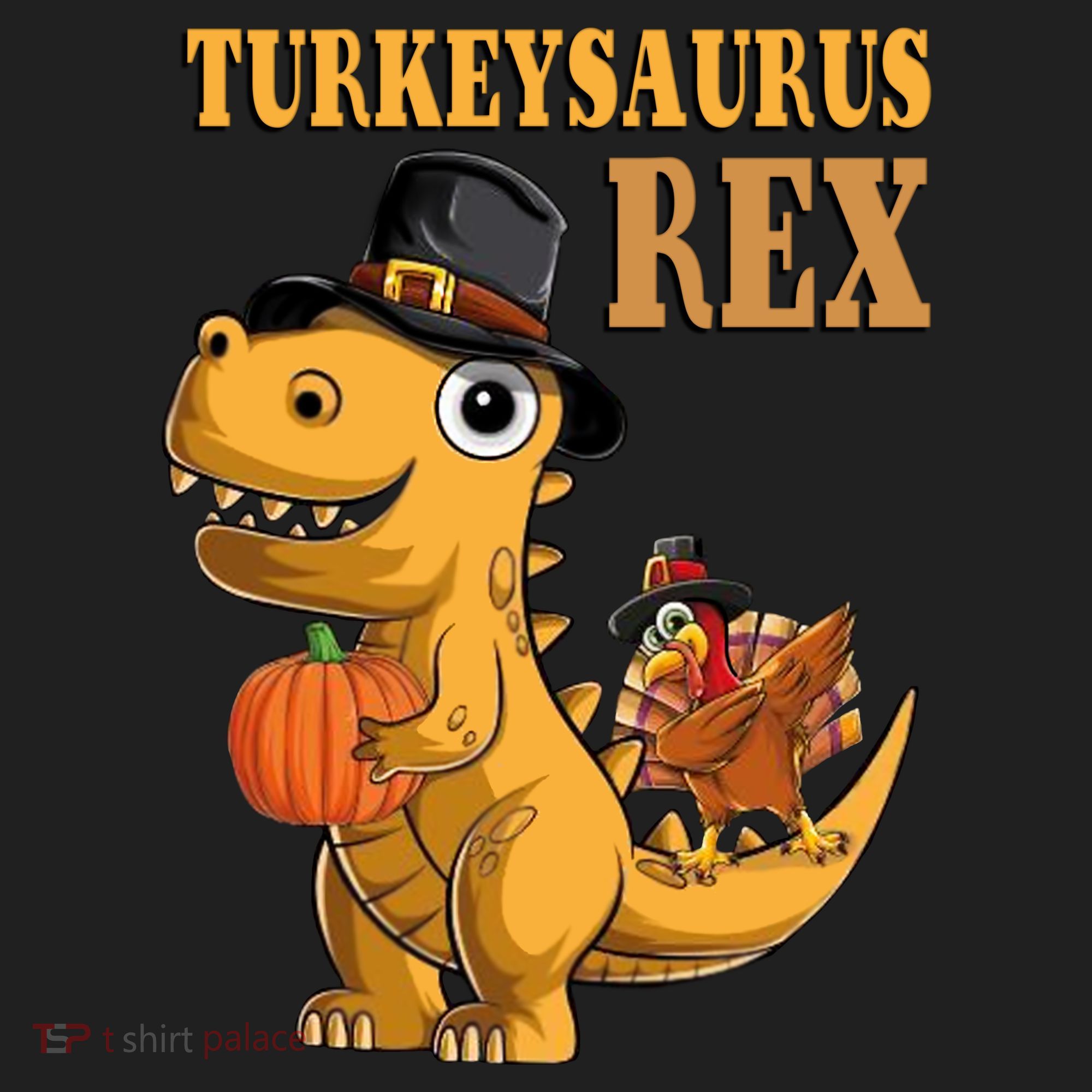 Kids Turkeysaurus Rex Turkey Dino Thanksgiving Beanie