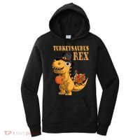 Kids Turkeysaurus Rex Turkey Dino Thanksgiving Women's Hoodie thumb 0