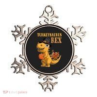 Kids Turkeysaurus Rex Turkey Dino Thanksgiving Ornament thumb 0