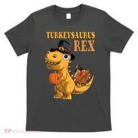 Kids Turkeysaurus Rex Turkey Dino Thanksgiving T-Shirt thumb 0