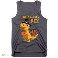 Kids Turkeysaurus Rex Turkey Dino Thanksgiving Tank Top thumb 0