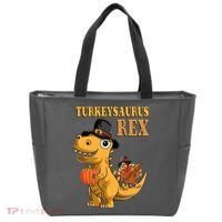 Kids Turkeysaurus Rex Turkey Dino Thanksgiving Tote Bag thumb 0