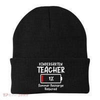 Kindergarten Teacher-Summer Recharge Required Funny Last Beanie thumb 0
