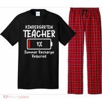 Kindergarten Teacher-Summer Recharge Required Funny Last Pajama Set thumb 0