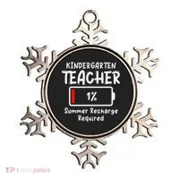 Kindergarten Teacher-Summer Recharge Required Funny Last Ornament thumb 0